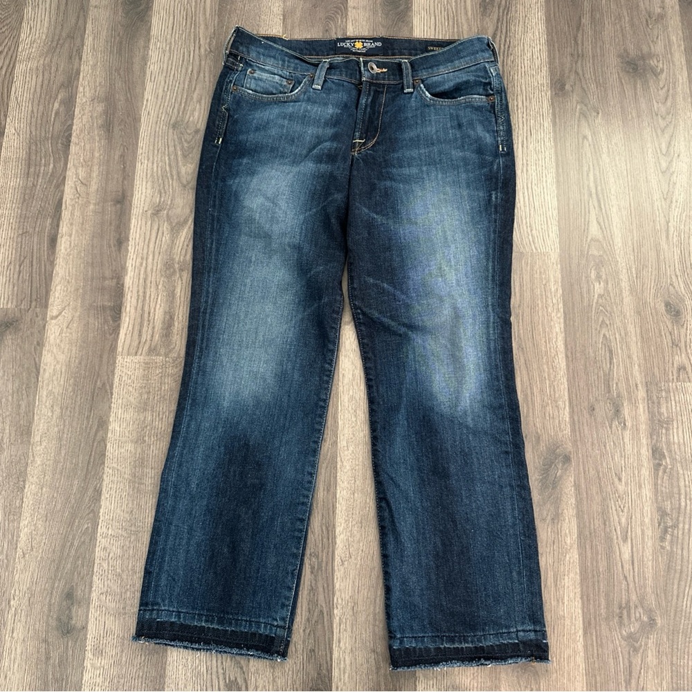Lucky Brand Janet Sweet'n Straight Crop Mid rise Jeans Women's Size 6/28 (30x25)